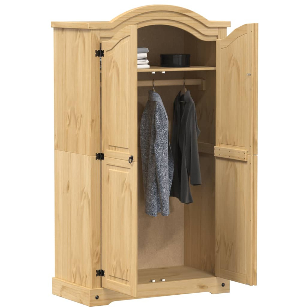 Produktbild för Garderob Corona 102x52x186 cm massiv furu