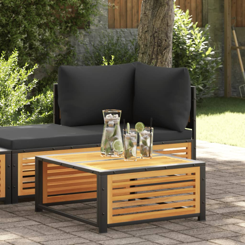 Produktbild för Trädgårdsbord 68x68x30 cm massivt akaciaträ