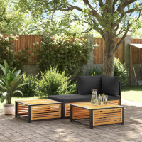 Produktbild för Trädgårdsbord 68x68x30 cm massivt akaciaträ