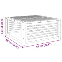 Produktbild för Trädgårdsbord 68x68x30 cm massivt akaciaträ