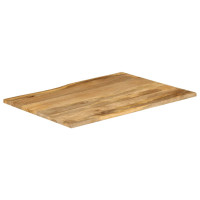 Produktbild för Bordsskiva 100x80x2,5 cm levande kant massivt mangoträ