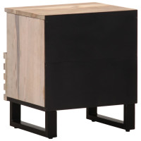 Produktbild för Sängbordet 40x34x46 cm massivt blekt mangoträ