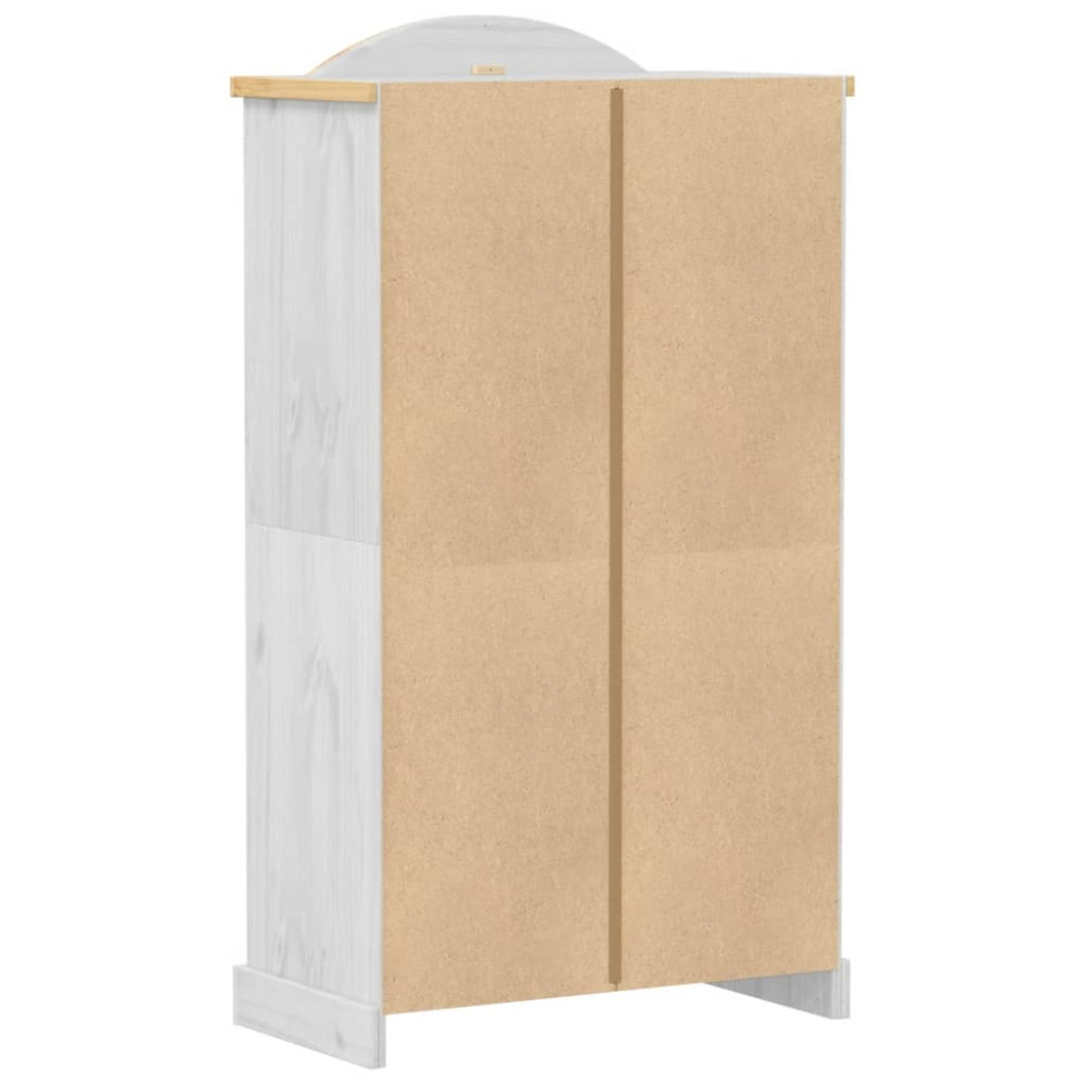 Produktbild för Garderob Corona vit 102x52x186 cm massiv furu