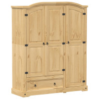 Produktbild för Garderob Corona 151,5x52x186 cm massiv furu