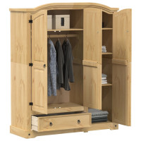 Produktbild för Garderob Corona 151,5x52x186 cm massiv furu