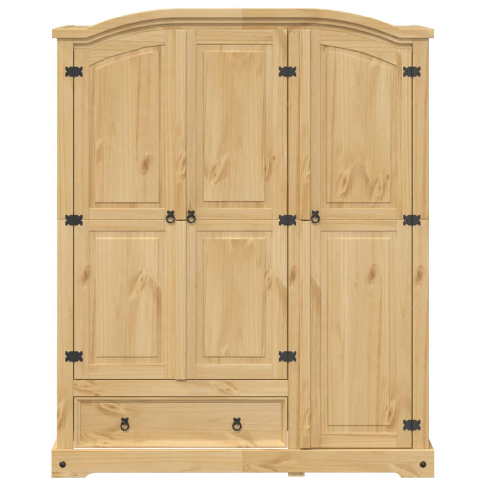 Produktbild för Garderob Corona 151,5x52x186 cm massiv furu