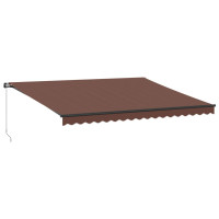 Produktbild för Markis manuellt infällbar 450x300 cm brun