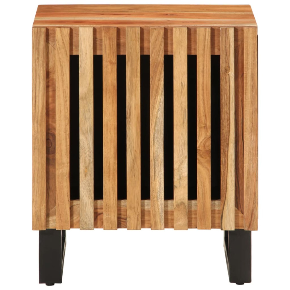 Produktbild för Nattduksbord 2 st 40x34x46 cm massivt akaciaträ