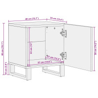 Produktbild för Nattduksbord 2 st 40x34x46 cm massivt akaciaträ