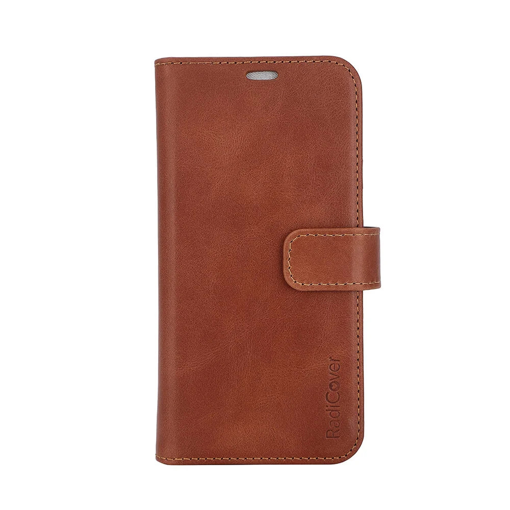 Produktbild för 2in1 Anti Radiation RFID 3 card MagS iPhone 16 Pro Brown Leather