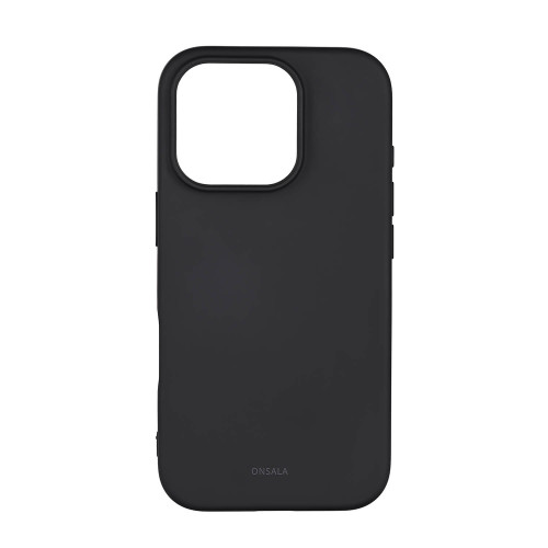 ONSALA Back Sil Touch Recycled MagSerie iPhone 16 Pro Black