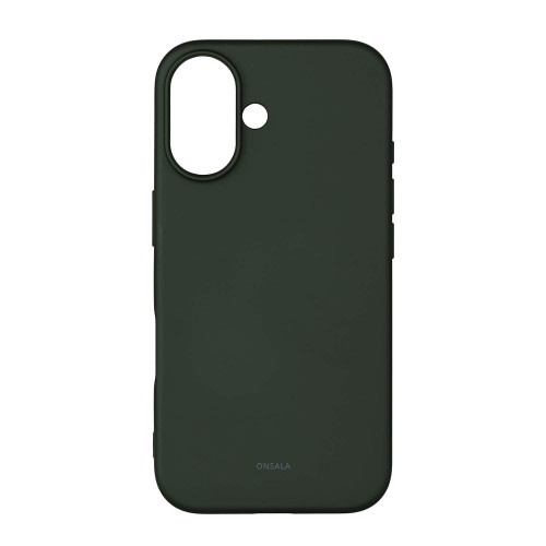 ONSALA Back Sil Touch Recycled MagSerie iPhone 16 Olive Green