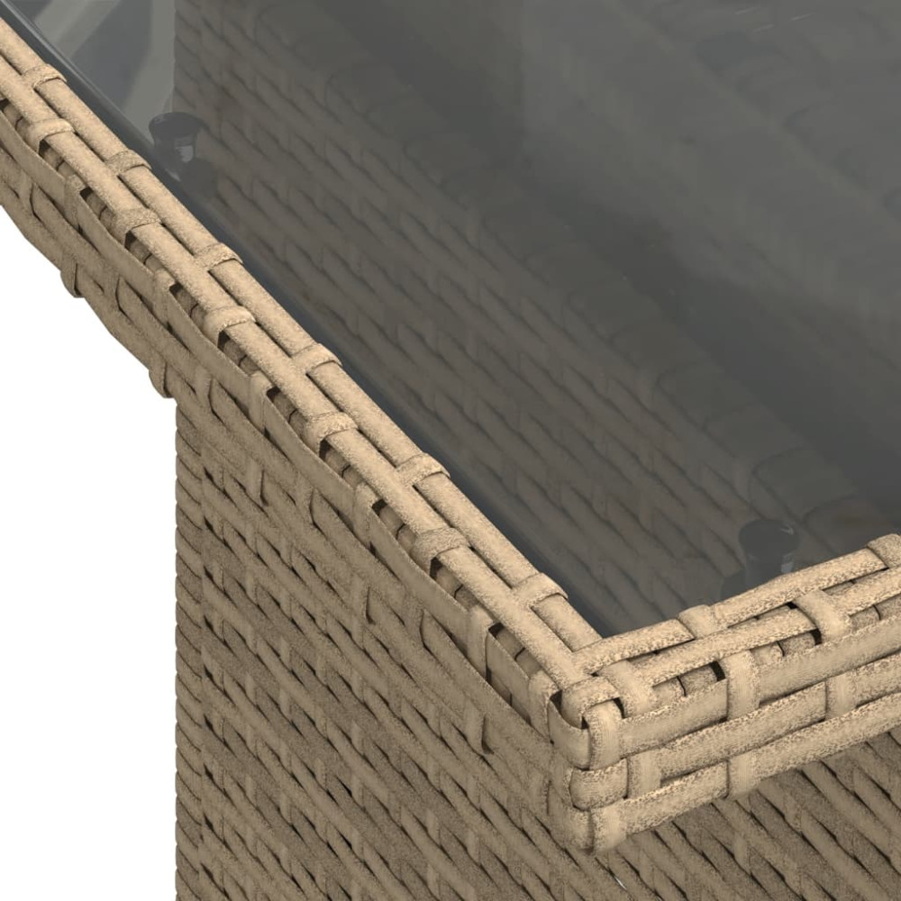 Produktbild för Soffgrupp för trädgården med dynor 9 delar beige konstrotting
