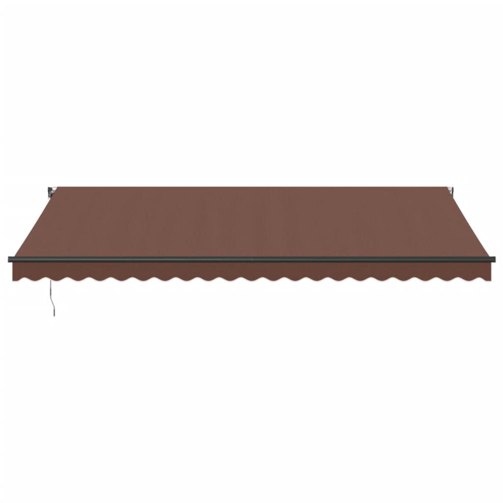 Produktbild för Markis automatiskt infällbar brun 500x350 cm