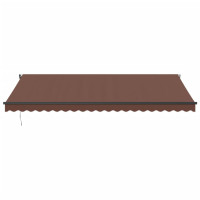 Produktbild för Markis automatiskt infällbar brun 500x350 cm