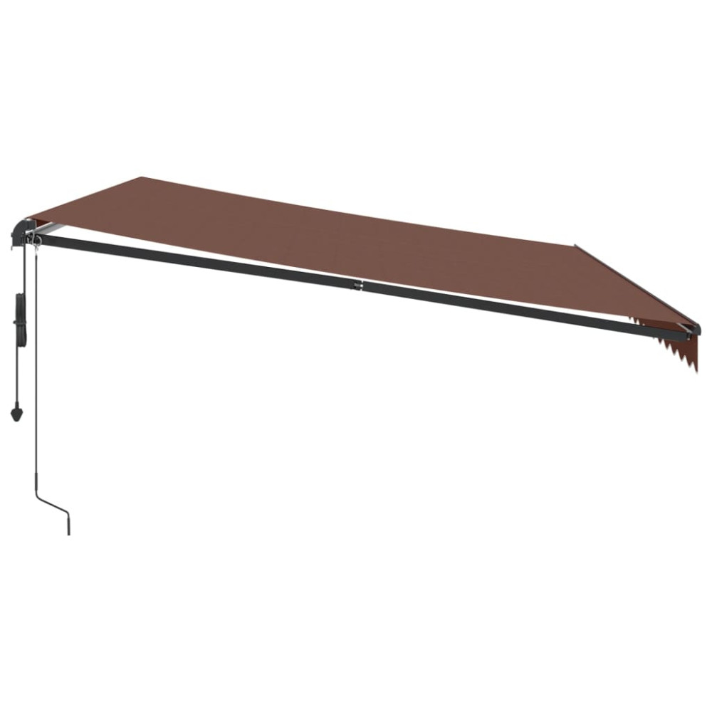 Produktbild för Markis automatiskt infällbar brun 500x350 cm