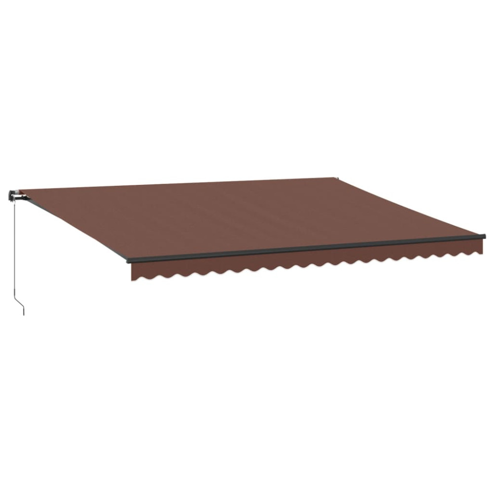Produktbild för Markis manuellt infällbar brun 500x350 cm