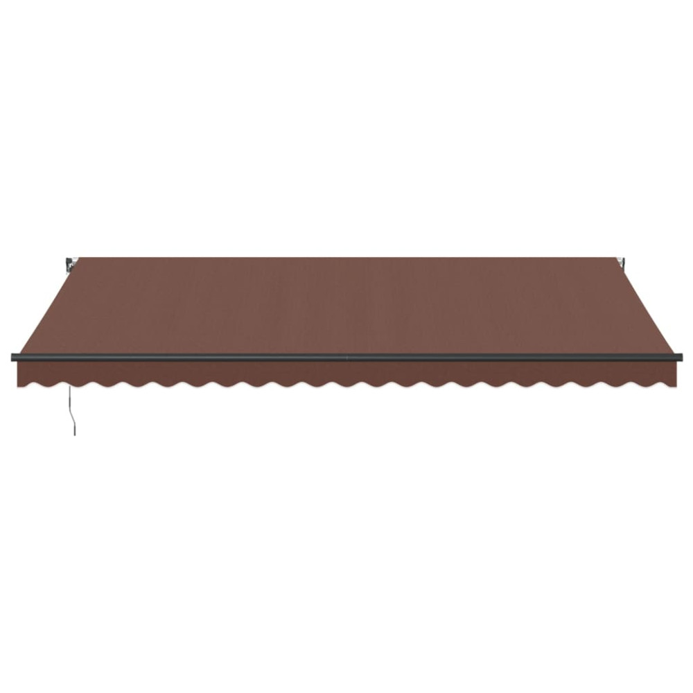 Produktbild för Markis manuellt infällbar brun 500x350 cm