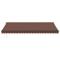 Produktbild för Markis manuellt infällbar brun 500x350 cm