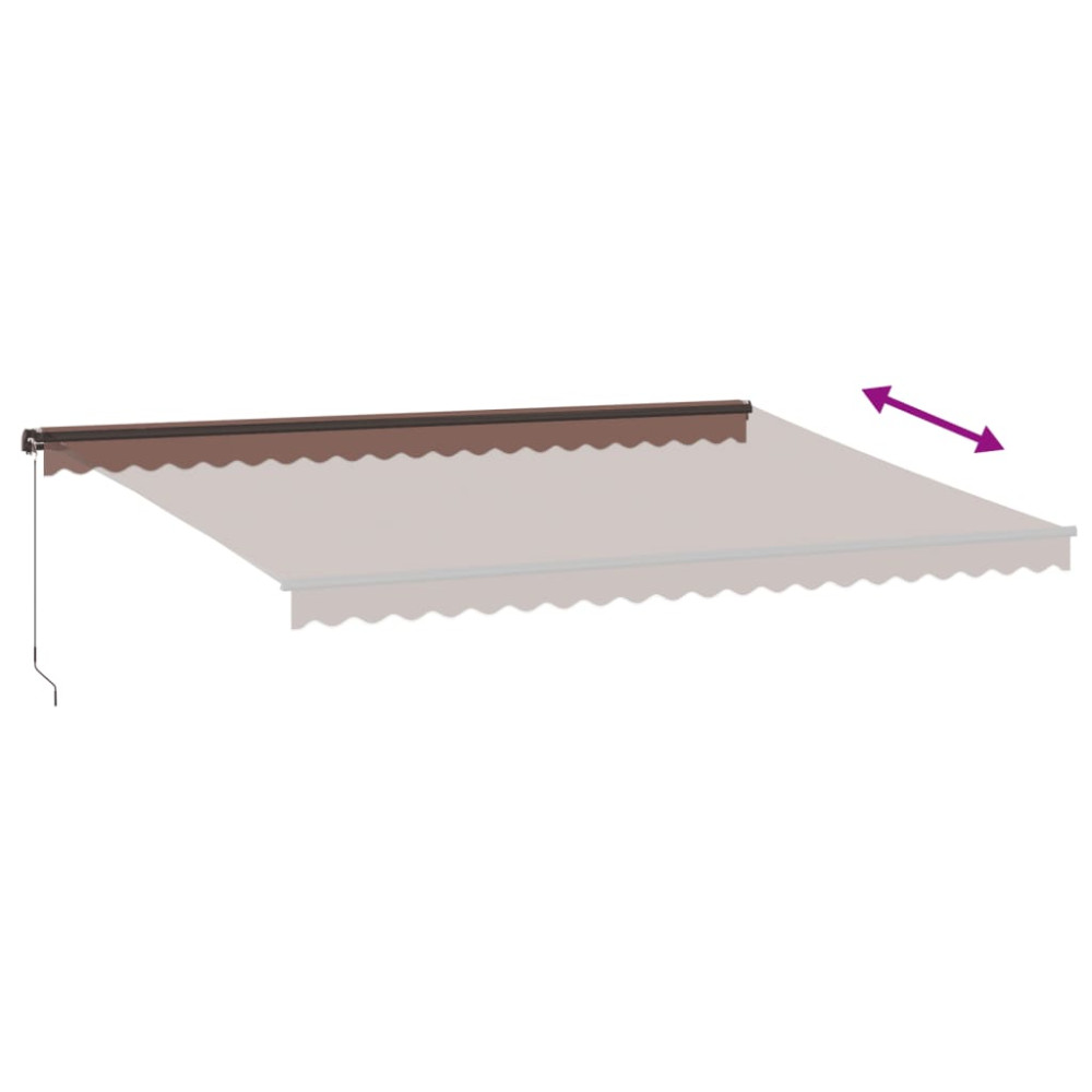 Produktbild för Markis manuellt infällbar brun 500x350 cm