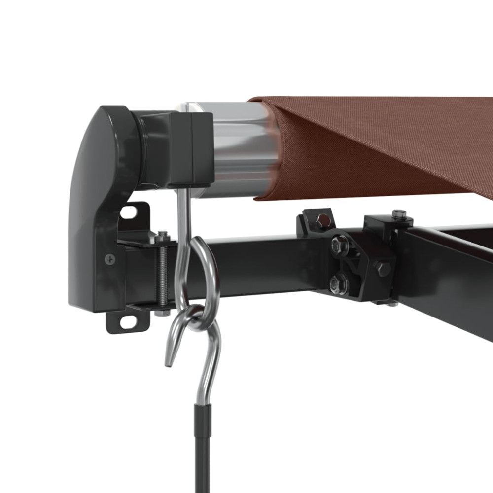 Produktbild för Markis manuellt infällbar brun 500x350 cm