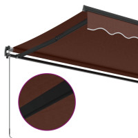 Produktbild för Markis manuellt infällbar brun 500x350 cm