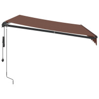 Produktbild för Markis automatiskt infällbar brun 300x250 cm