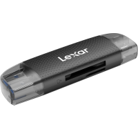 Produktbild för Lexar Cardreader Dual Slot USB-A/C (LRW310X) Supports microSD and SD cards (USB 3.1)