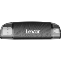 Produktbild för Lexar Cardreader Dual Slot USB-A/C (LRW310X) Supports microSD and SD cards (USB 3.1)