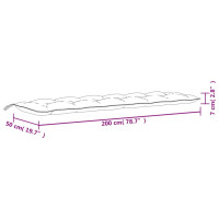 Produktbild för Bänkdyna melerad antracit 200x50x7 cm tyg