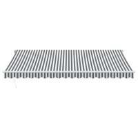 Produktbild för Markis manuellt infällbar antracit&vit 450x350 cm