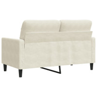 Produktbild för 2-sitssoffa gräddvit 120 cm sammet