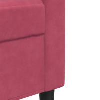 Produktbild för 2-sitssoffa vinröd 120 cm sammet