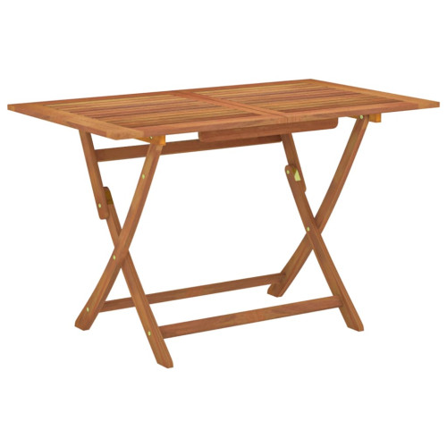 vidaXL Hopfällbart trädgårdsbord 120x70x75 cm massivt eukalyptusträ