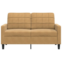 Produktbild för 2-sitssoffa brun 120 cm sammet