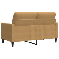 Produktbild för 2-sitssoffa brun 120 cm sammet