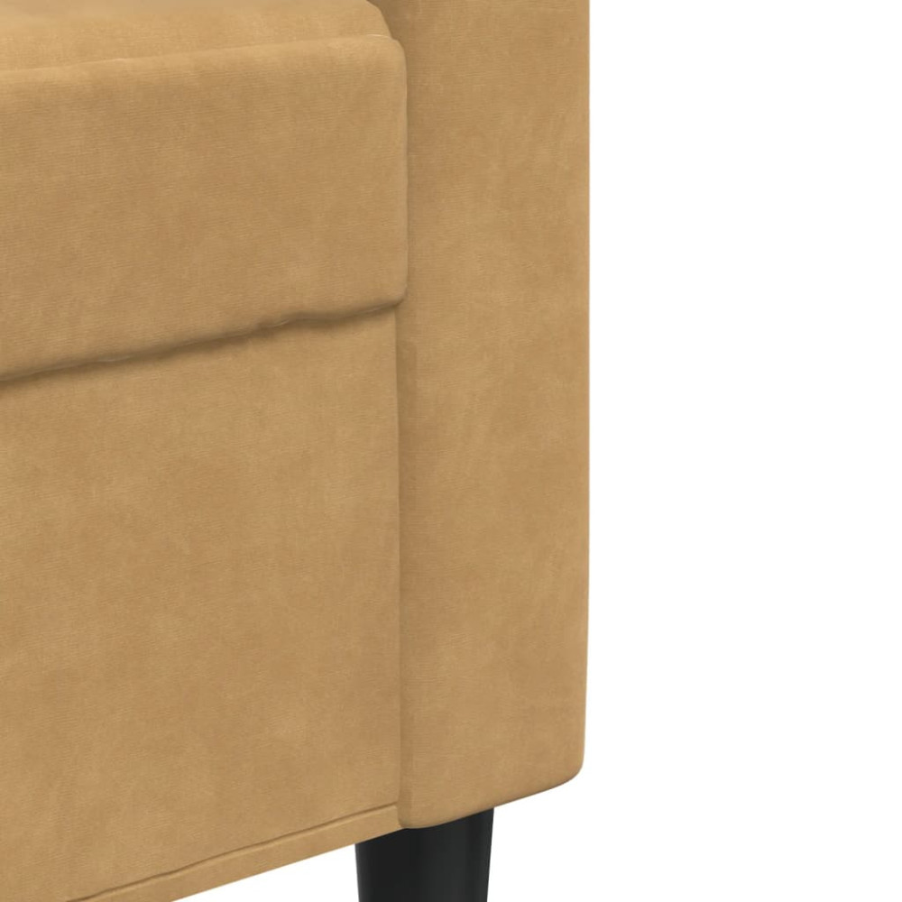 Produktbild för 2-sitssoffa brun 120 cm sammet