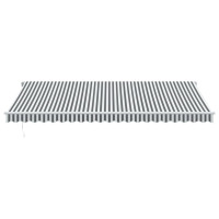 Produktbild för Markis manuellt infällbar antracit&vit 500x350 cm