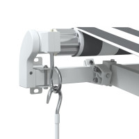 Produktbild för Markis manuellt infällbar antracit&vit 500x350 cm