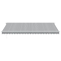 Produktbild för Markis automatiskt infällbar antracit&vit 500x350 cm