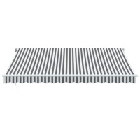 Produktbild för Markis manuellt infällbar antracit&vit 400x350 cm