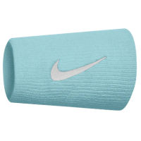 Produktbild för Nike Swoosh Doublewide Wristband Ljusblå 2-pack