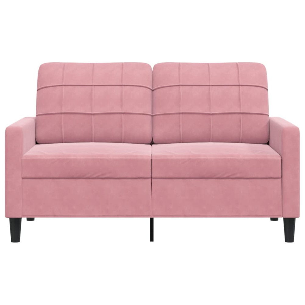 Produktbild för Soffa 2-sits rosa 120 cm sammet