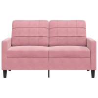 Produktbild för Soffa 2-sits rosa 120 cm sammet