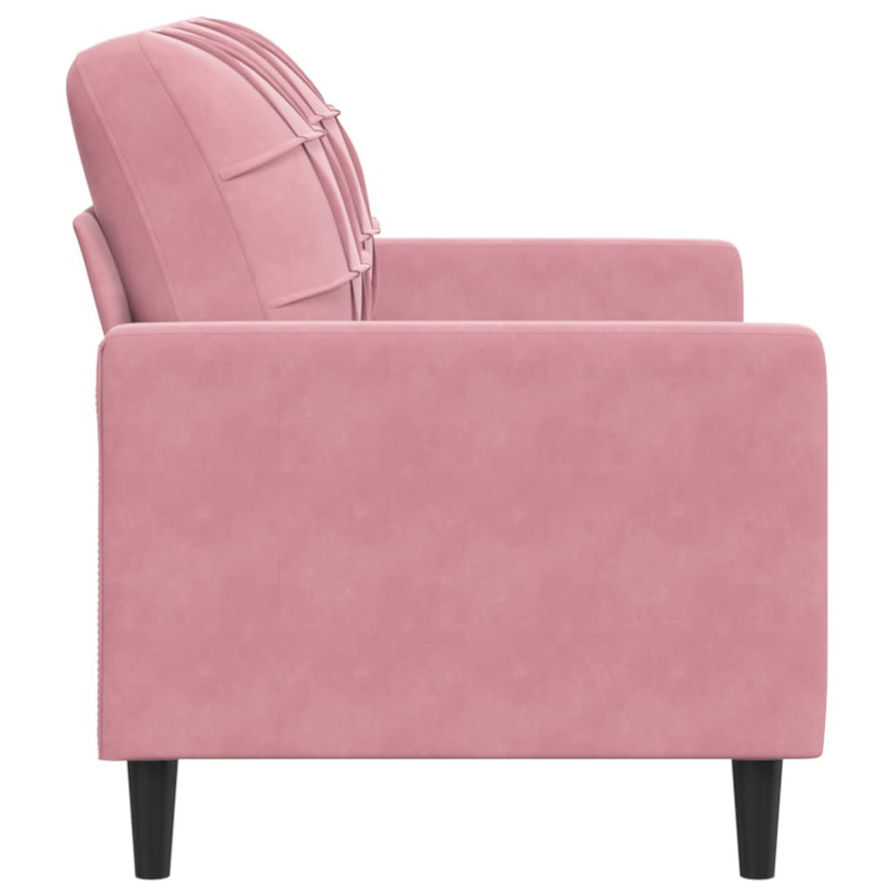 Produktbild för Soffa 2-sits rosa 120 cm sammet