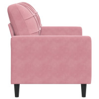 Produktbild för Soffa 2-sits rosa 120 cm sammet