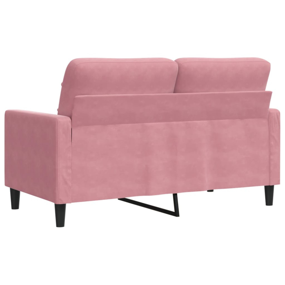 Produktbild för Soffa 2-sits rosa 120 cm sammet
