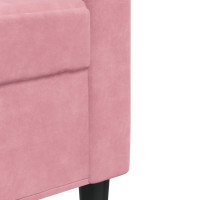 Produktbild för Soffa 2-sits rosa 120 cm sammet