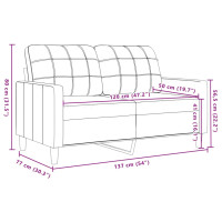 Produktbild för Soffa 2-sits rosa 120 cm sammet