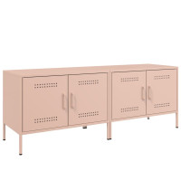 Produktbild för Tv-bänk 2 st rosa 68x39x50,5 cm stål